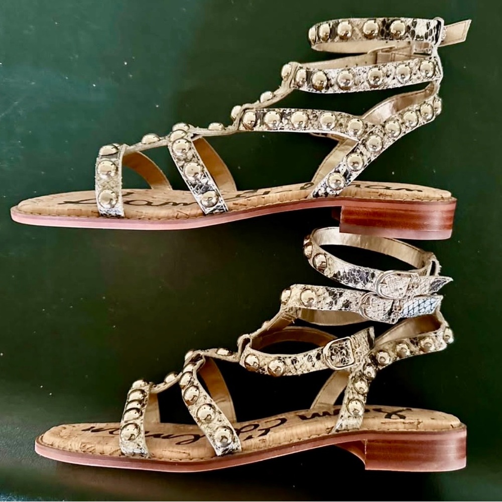 Sam Edelman Silver Studded Sandals-New, never worn